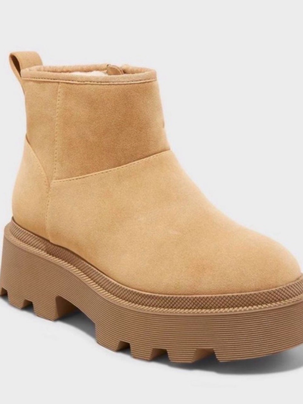 Universal Thread Women's Tan Platform Ankle Bootie